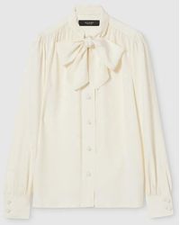 Gucci - Camisa De Crepé De Seda Con Gg Entrelazada, Talla - Lyst
