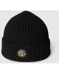 Gucci - Wool Cashmere Hat With Double G - Lyst