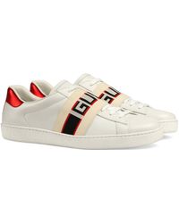 gucci leather high top with tiger