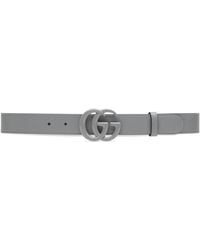 Gucci GG Marmont Thin Belt - Grey