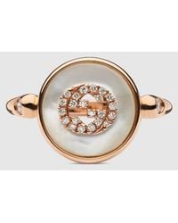 Gucci - Interlocking Diamond 18K Ring - Lyst