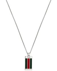 Gucci - Pendant Chain Necklace With Web - Lyst