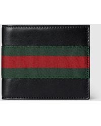 Gucci - Cartera Con Dos Pliegues Web Trademark - Lyst
