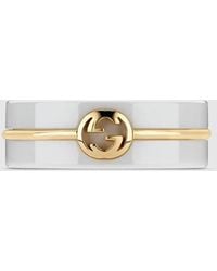 Gucci - Interlocking Zirconia Ring - Lyst