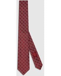Gucci - Horsebit Silk Jacquard Tie - Lyst
