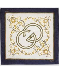 Gucci - "Your Majesty" Printed Silk Carré - Lyst