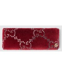 Gucci - Soft Velvet Hair Clip With Crystals - Lyst