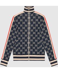 Gucci - Jacke aus Baumwolle mit GG Jacquard - Lyst