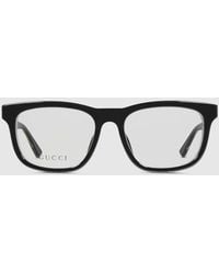 Gucci - Rectangular Optical Frame - Lyst