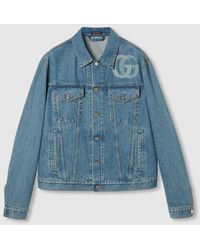 Gucci - Lasered Double G Denim Jacket, Ready-To-Wear - Lyst