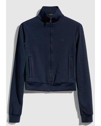 Gucci - Rib Cotton Jersey Zip Sweatshirt With Web - Lyst
