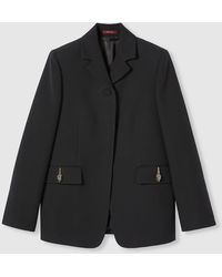 Gucci - Crêpe Wool Silk Jacket With Tiger - Lyst