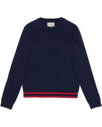Gucci Maglione in Cotone a Scollo a V uomo - Glamood Outlet
