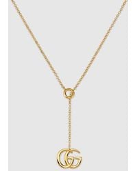 Gucci - Gg Marmont Lariat Necklace - Lyst