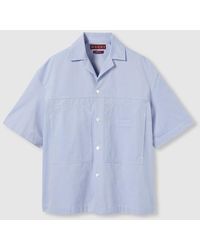 Gucci - Oxford Cotton Shirt With Embossed Label, Ready-To-Wear - Lyst