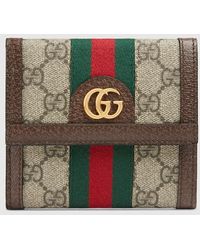Gucci - Ophidia Brieftasche Mit Überschlag Und GG - Lyst
