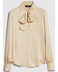 Gucci - Printed Silk Crêpe Satin Shirt - Lyst