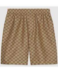 Gucci - Monogram Relaxed-fit Linen-blend Shorts - Lyst