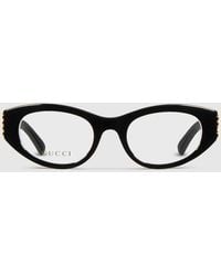 Gucci - Oval Optical Frame - Lyst