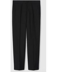 Gucci - Wool Blend Twill Pant With Logo - Lyst