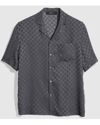 Gucci - Gg Silk Jacquard Bowling Shirt - Lyst