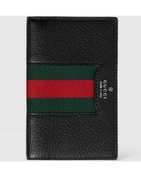 Gucci - Web Trademark Card Case, Leather - Lyst