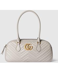 Gucci - GG Marmont Medium Top Handle Bag - Lyst
