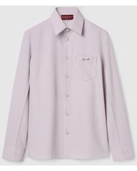 Gucci - Hemd Aus Wollgabardine Mit Horsebit, Grösse - Lyst