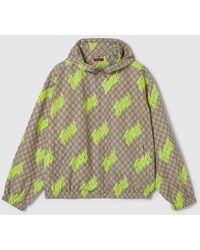 Gucci - Veste Zippée En Popeline Technique À Imprimé, Taille - Lyst