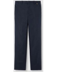 Gucci - Double Cotton Twill Pant With Web - Lyst