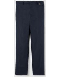 Gucci - Double Cotton Twill Pant With Web - Lyst