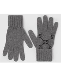 Gucci - Handschuhe Aus Gg Kaschmir, Größe - Lyst