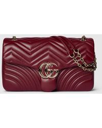 Gucci - Borsa A Spalla Gg Marmont Misura Grande - Lyst