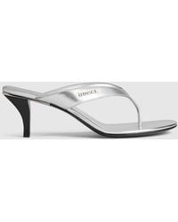 Gucci - Vittoria Thong Sandal, Leather - Lyst