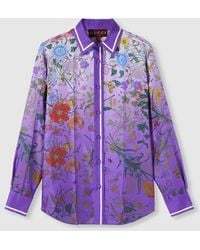 Gucci - Camisa De Seda Con Estampado, Talla - Lyst