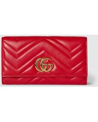 Gucci - Cartera Continental Gg Marmont - Lyst