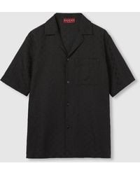 Gucci - Gg Canvas Linen Blend Bowling Shirt - Lyst