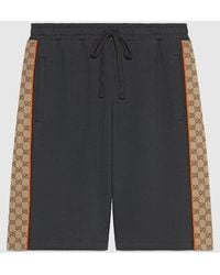 Gucci - Cotton Jersey Shorts With GG Inserts - Lyst