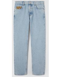 Gucci - Sky Jeans With Gg Fabric Insert - Lyst