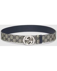 Gucci - Reversible Belt With Interlocking G Buckle, Size 100 - Lyst