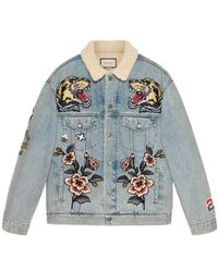 gucci embroidered jean jacket