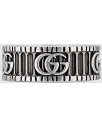 Gucci - Silver Ring With Double G - Lyst