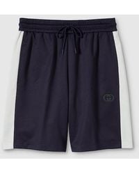Gucci - Technical Jersey Shorts With Embroidery, Ready-To-Wear - Lyst