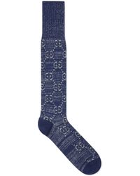Gucci Socken aus Baumwolle mit GG - Blau