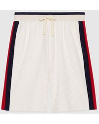 Gucci - GG Cotton Terry Cloth Shorts With Web - Lyst