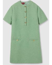 Gucci - Robe Courte En Coton Bouclé, Taille - Lyst