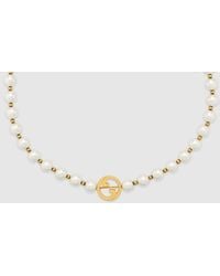 Gucci - Collier De Perles Interlocking - Lyst