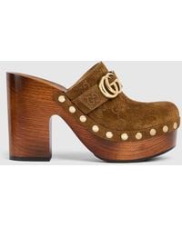 Gucci - Platform Clog With Double G - Lyst