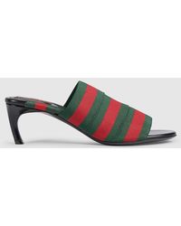 Gucci - Mule Sandal With Web, Uk - Lyst