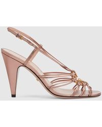 Gucci - High Heel Sandal With Crystals - Lyst